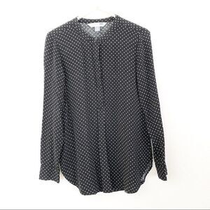 Old Navy Women’s Black Polka Dot Long Sleeve Blouse Size XS
